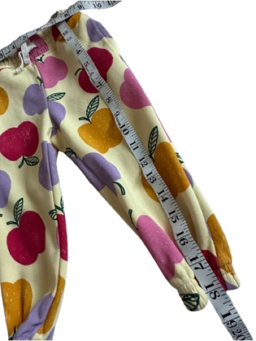 Old Navy Baby Girl 18-24M Cream Hoodie & Joggers Set with Apple Multicolor Print - Picture 9 of 14